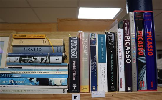 A quantity of reference books relating to Pablo Picasso